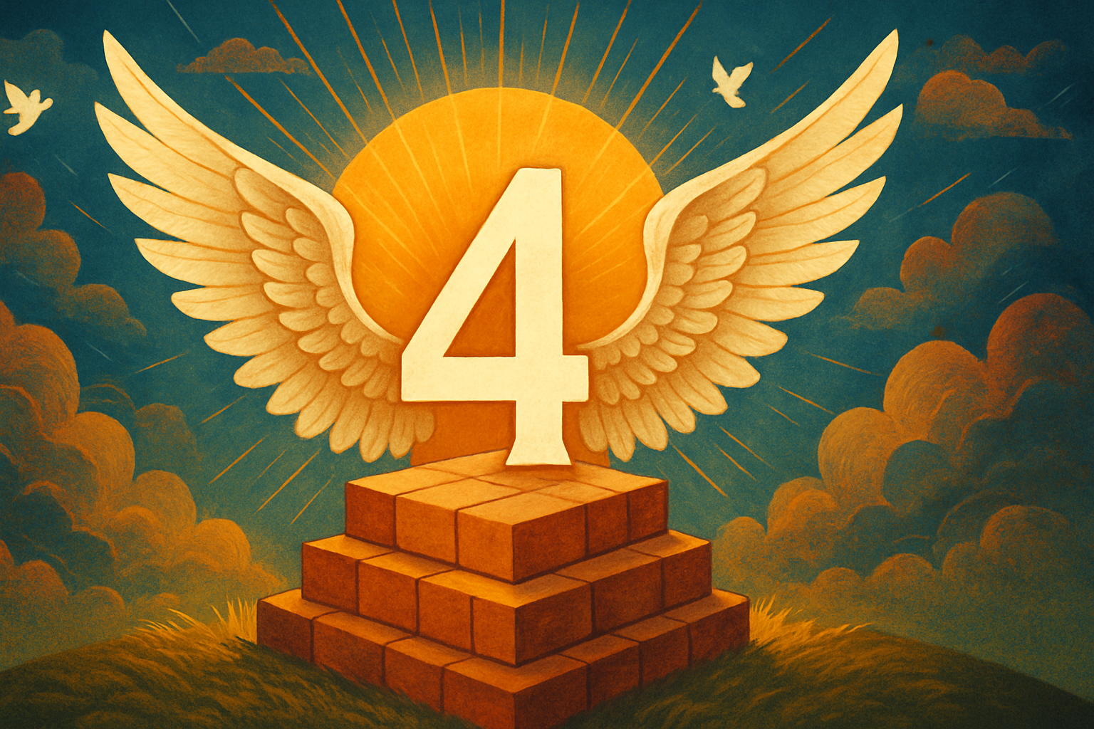Number 4: Foundation, Stability, and Angelic Support